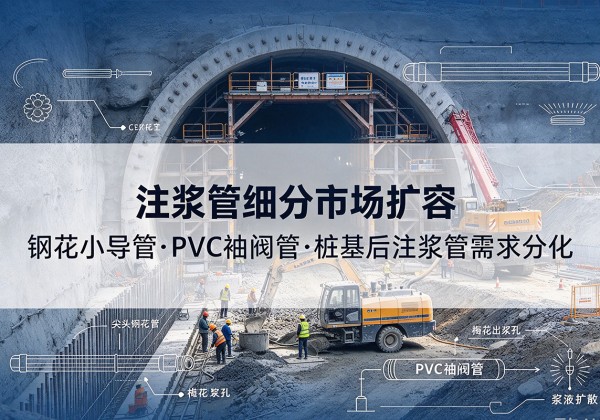 滨江注浆管细分市场扩容，隧道钢花小导管、PVC 袖阀管、桩基后注浆管需求分化